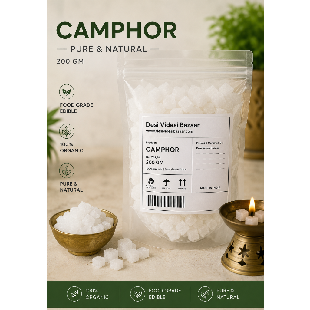 Healing Camphor 100% Organic Food Grade 200gm
