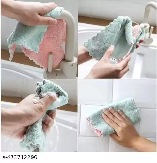 Microfiber Printed Dish Towel | Pack of 6 | Ultra Absorbent Kitchen Cleaning Cloths