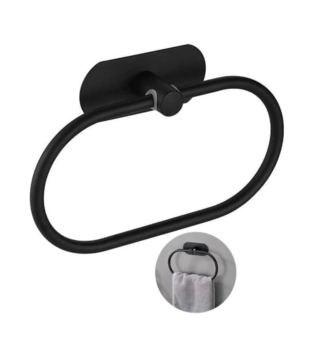 Adhesive Towel Holder – No Drill Stainless Steel Wall Mount
