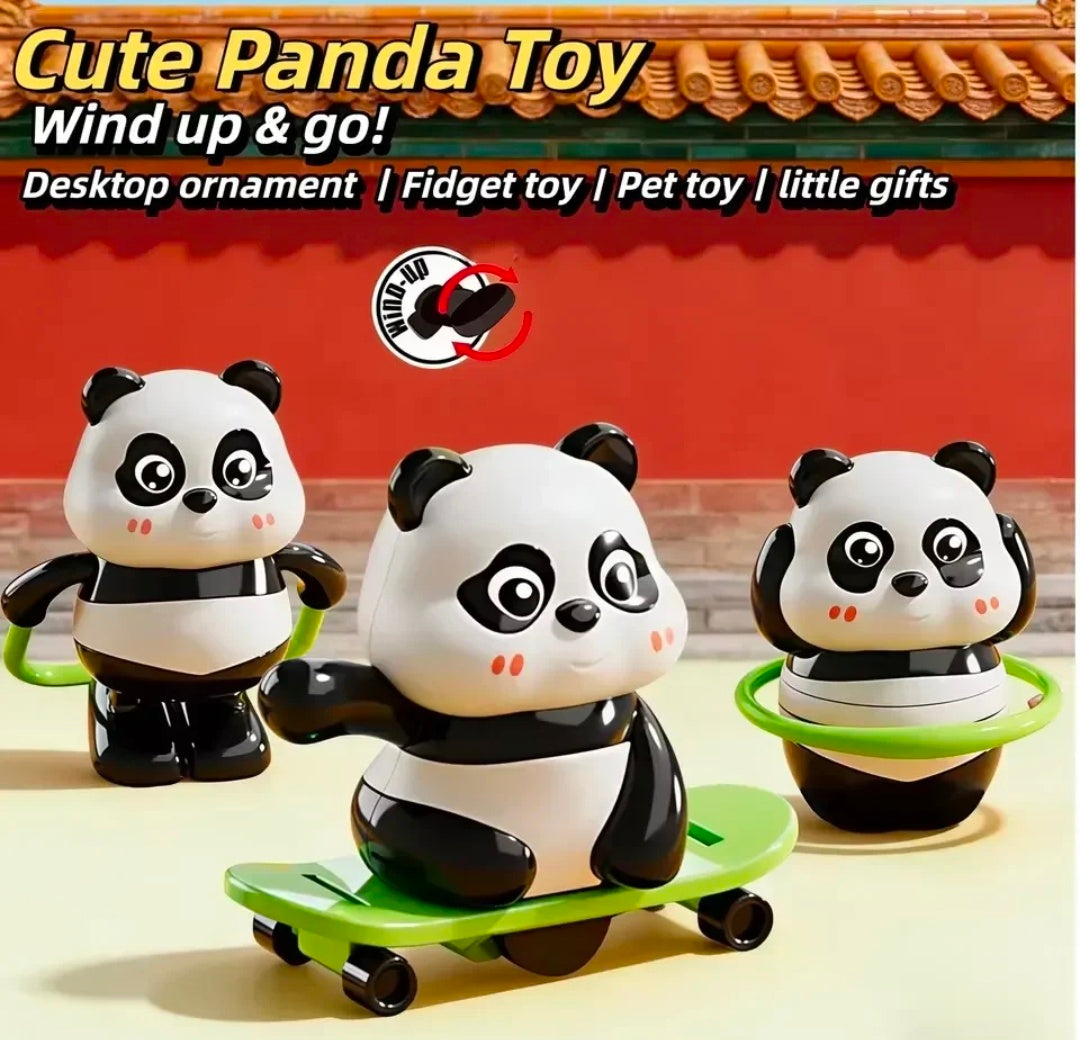 3-in-1 Panda Wind-Up Toy Set