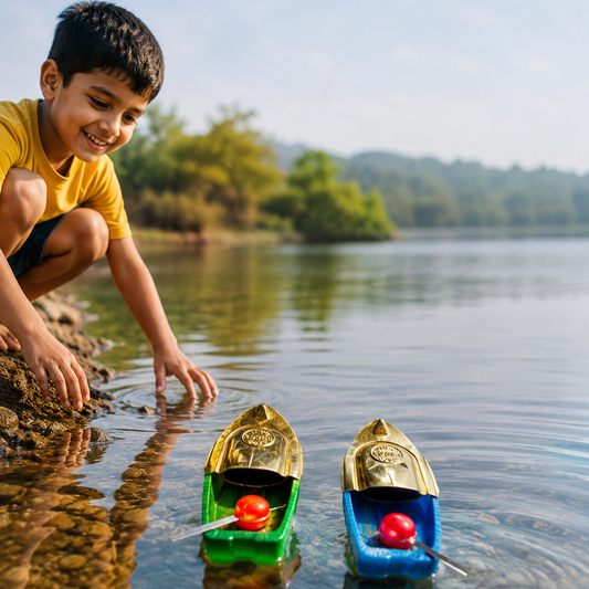 90s Classic Oil-Powered Steam Boat Toy