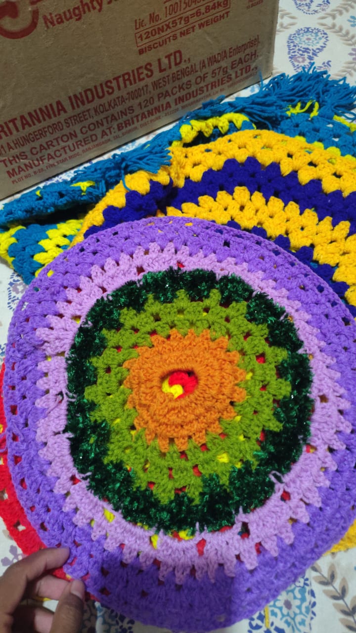 Handmade Wool Crochet Table Mat