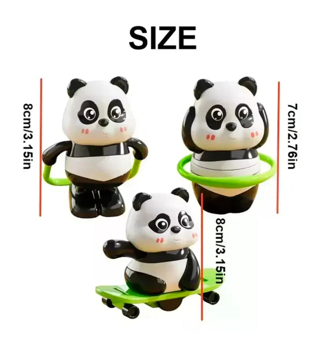 3-in-1 Panda Wind-Up Toy Set