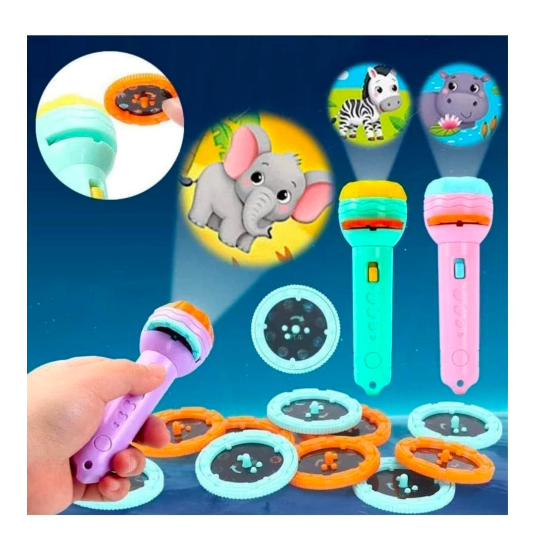 Projector Flashlight Toy with 6 Slides (Battery Cell Powered)