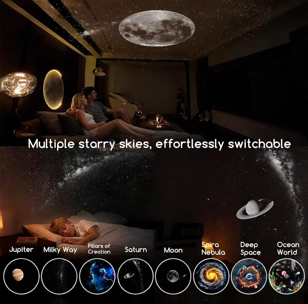 Starry Night Galaxy Projector Lamp