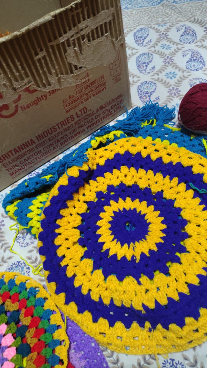 Handmade Wool Crochet Table Mat