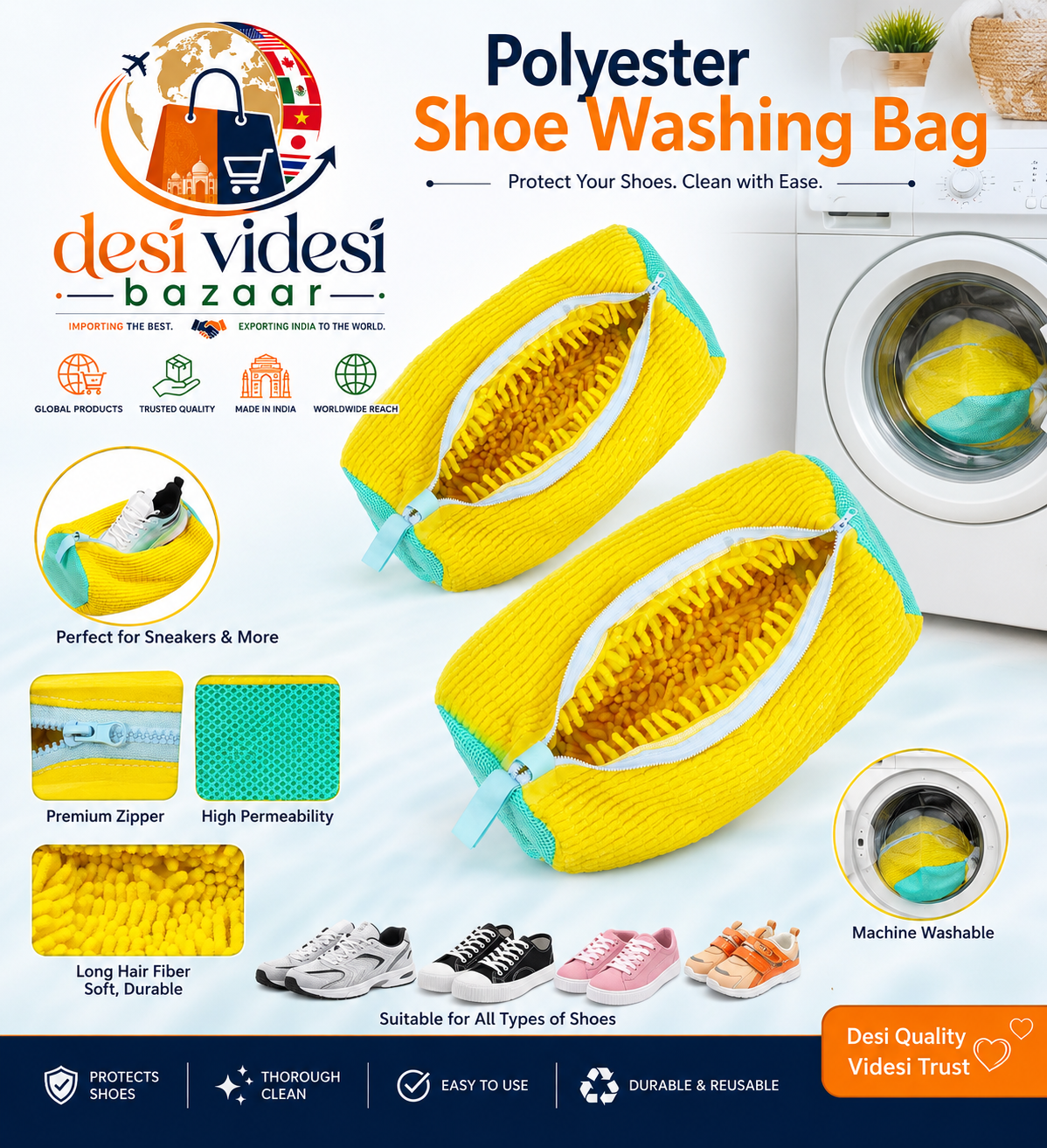 Polyester Shoe Washing Bag